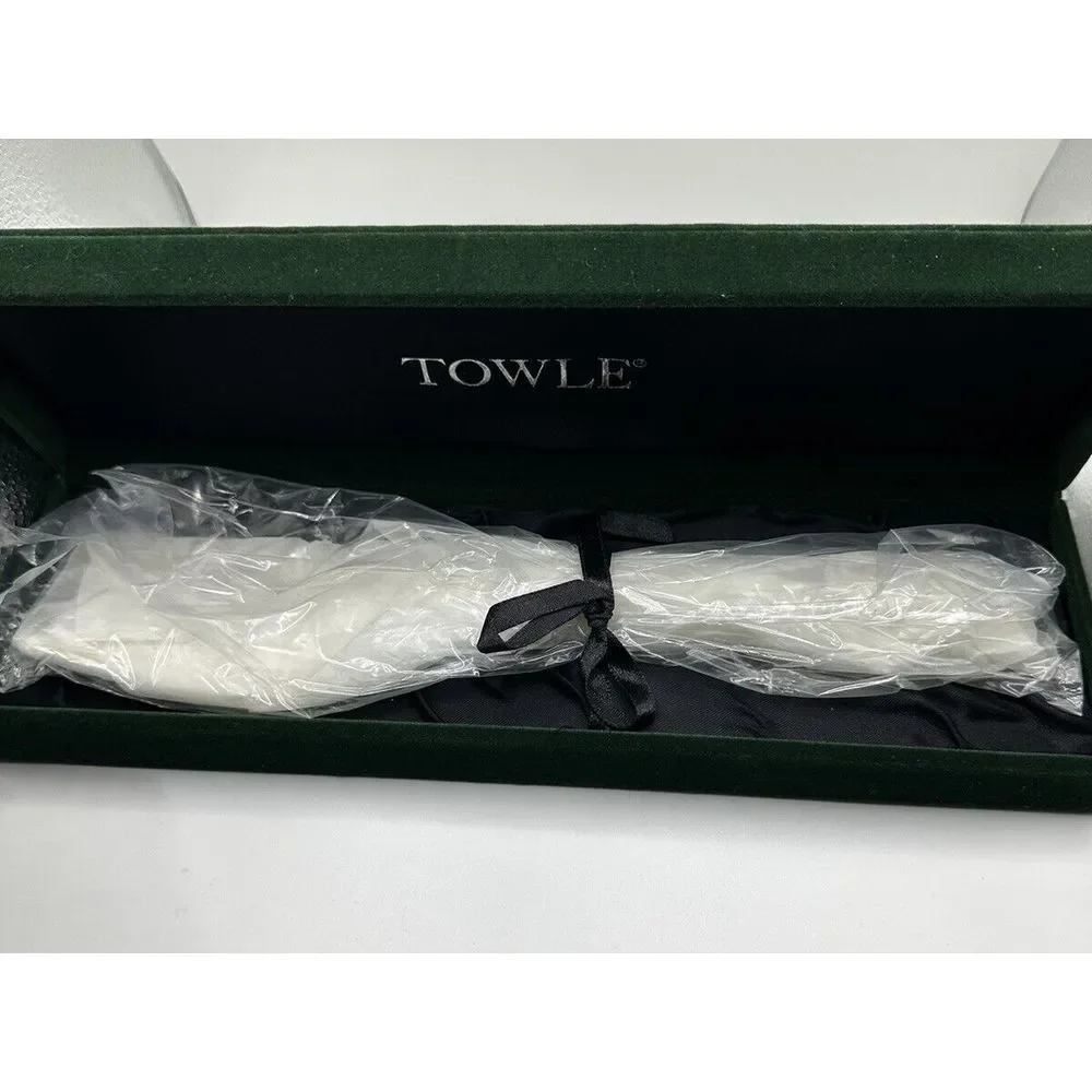 Towle Silverplate Copenhagen Large Serving Fork Server in GreenVelvet Box 10 1/4